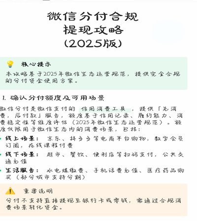微信分付取现商家