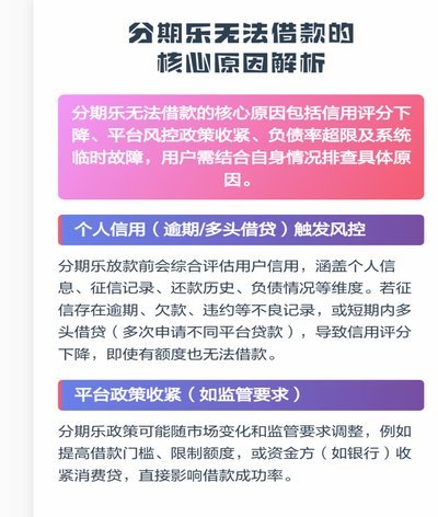 分期乐怎么没有借款入口了